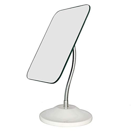 YEAKE Adjustable Flexible Gooseneck Makeup Mirror,360°Rotation Folding Portable Desk Vanity Mirror with Stand Shower Shaving Cosmetic Mirror Square - size: 6.5"L x 5.3"W, style: 6.5"L x 5.3"W(Medium)