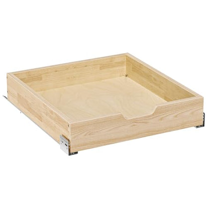Pull Out Cabinet Organizer, 19.5 in W x 21 in D Solid Wood Slide Out Drawer, Soft Close Sliding Shelf, Bottom or Side Mount for Kitchen Pantry Bathroom, Fits 20.5 in Cabinet Opening - size: 19½” W × 4"H x 21” D