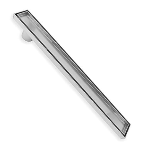 ZOIC Linear Stealth Tile Insert Floor Grate Bathroom Shower Waste Drain 304 Stainless Steel Side Outlet 31.49 Inches (800MM) - size: 31.49''(800MM)