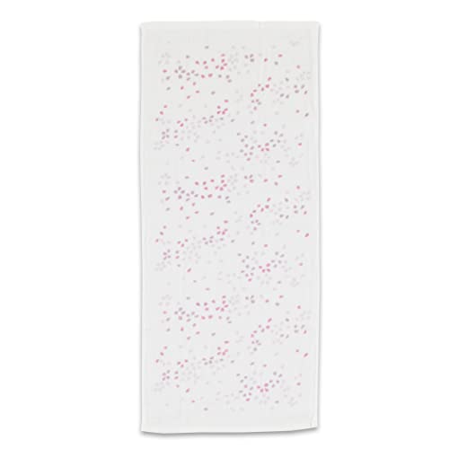 NOREN Japanese Hand Towel (Senshu Osaka Towel - Sakura Blizzard) Cotton Towel/Made in Japan 100% Cotton/Quick Drying Absorbent Ultra Soft Thin/Japanese Pattern - color: Sakura Blizzard, size: Hand Towel