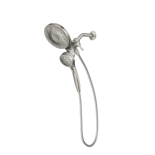 Moen 26009SRN Engage Magnetix 2-in-1 Combo Rain Showerhead with Handheld Spray, Magnetic Docking System, Spot Resist Brushed Nickel, 6-Spray Settings, 2.5 GPM | Handheld Spray, Magnetic Docking System, Spot Resist Brushed Nickel, 6-Spray Settings, 2.5 GPM