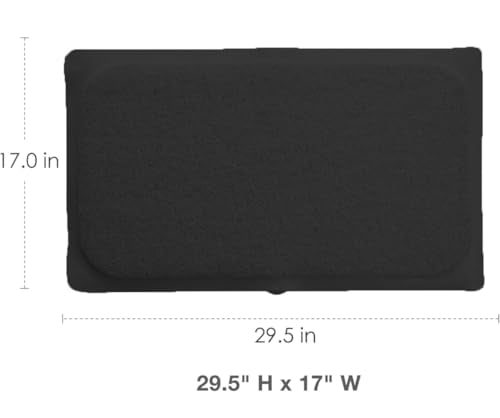 Home Expressions Non Slip with Suction Cups Loofah Bathmat 27"x15" & 29.5"X16.9", PVC Loofah Bathroom Mats, Loofah Mats for Shower and Bathroom, Quick Drying, (BLK 29.5"X16.9") - size: BLK 29.5"X16.9"