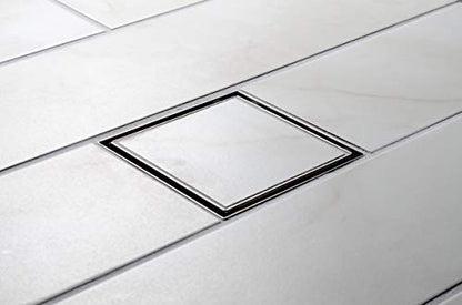 Designline 4 in. x 4 in. Square Drain Tile-in Grate - size: 4", style: Tile-In