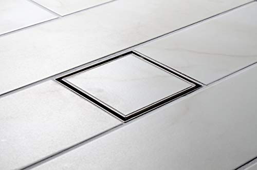 Designline 4 inch. x 4 inch. Square Drain Tile-in Grate | (Pack of 3) - size: 4" (Pack of 3), style: Tile-In