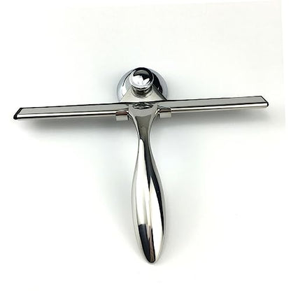3pcs Stainless Steel Shower Squeegee for Glass Door Suction Cup and Hooks Holder