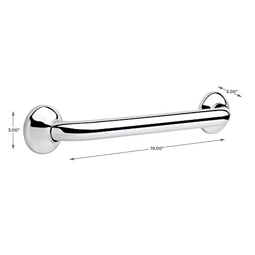 Delta Lahara (1-Pack) 16 x 1.25 Inch Shower Grab Bar Seniors ADA Compliant Bright Stainless Steel 450 lb Capacity Bathroom Safety Handle for Shower, Bathtub, Grip DF59816-BS1-XX