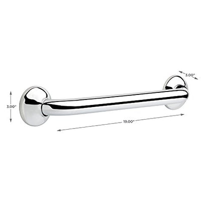 Delta Lahara (1-Pack) 16 x 1.25 Inch Shower Grab Bar Seniors ADA Compliant Bright Stainless Steel 450 lb Capacity Bathroom Safety Handle for Shower, Bathtub, Grip DF59816-BS1-XX