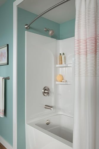 Moen DN2160BN 54 to 72-Inch Adjustable Length Curved Shower Rod, Brushed Nickel