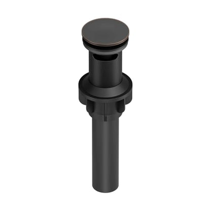 Bathroom Faucet Oil Rubbed Bronze, Bathfinesse Faucet for Bathroom Sink 1 Hole One Handle Deck Mount Veseel Sink Bowl with Pop-up Drain Stopper and Supply Hoses - color: Oil Rubbed Bronze, size: Tall with Drain Assembly