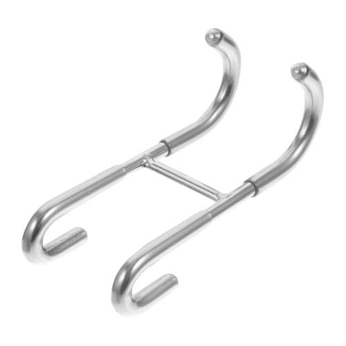 WOONEKY Stainless Steel Shower Hook Door Towel Hanger for Bathrobes Loofahs and Clothes Heavy Duty Glass Door Organizer No Installation Required - size: 12X5X4.8CM