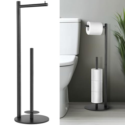 Toilet Paper Holder Stand, Toilet Paper Storage Standing, Standing Toilet Paper Stand, Standing Toilets Paper Holder with Storage, Bathroom ToiletPaper Roll Stand - color: Double Column