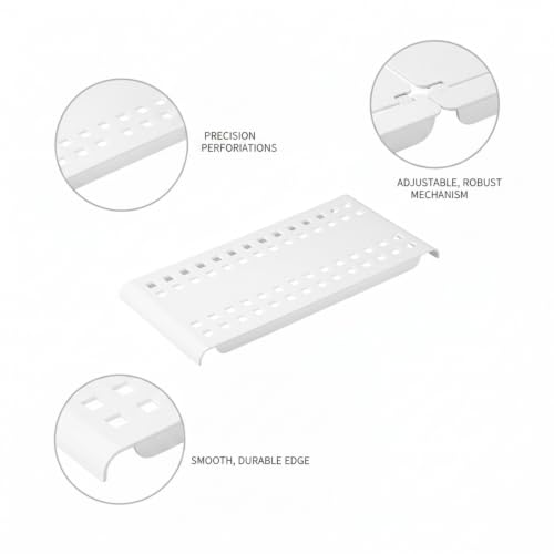 Telescopic Shelf Organizer, Adjustable Stainless Steel Cabinet Divider for Under Sink, Kitchen, Bathroom, and Closet Storage - size: 9.84 x 4.72 x 0.79 in