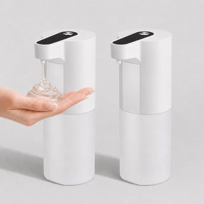 Automatic Soap Dispenser Touchless, Liquid & Foaming Soap Dispensers, USB Rechargeable Smart Hand Soap Dispenser, 3-Level Adjustable, 12.2oz/360ml (2 Pcs Gel Set White) - color: 2 Pcs Gel Set White