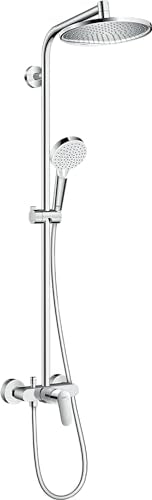 hansgrohe Crometta S Showerpipe 240 1jet with manual shower mixer - size: with mixer, style: 1 spray mode