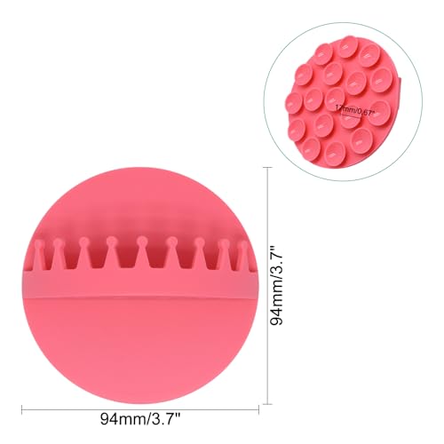 2pcs Shower Hair Catcher Wall, Suction Hair Collector for Shower, Reusable Silicone Grabber Catcher Trap for Drain Bath (Pink) - color: Pink
