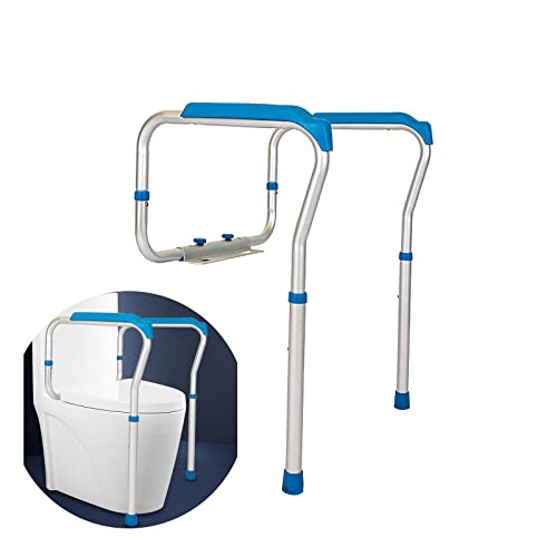 Aluminum Alloy Toilet handrail, Elderly Safety handrail, Toilet Elderly Toilet Stand up Assist handrail,Toilet Safety Frame, Adjustable Freestanding Toilet Handrails Helper