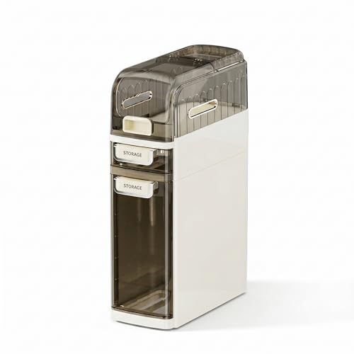 Slim Bathroom Storage Cabinet with Drawers – Narrow Waterproof Rolling Floor Organizer with Wheels, Space-Saving Gap Storage, No Assembly (3-Tier, 23.4" H) - size: 3-Tier, 23.4"H