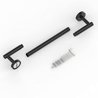 RARXTR 18 Inches Matte Black Towel Bar for Bathroom Kitchen Hand Towel Holder Dish Cloths Hanger SUS304 Stainless Steel RUSTPROOF Wall Mount (Matte Black 18-inch) - color: Matte Black, size: 16 inch(Center to Center)