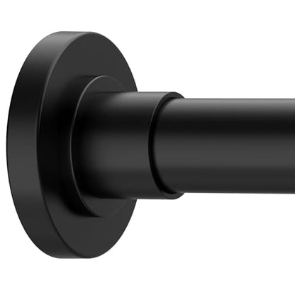 GXOACKJ Black Shower Curtain Rods - 31-80 Inch Spring Tension Shower Rods for Bathroom, Adjustable, No Drilling, No Rust, Stainless Steel - color: Black, size: 31-80