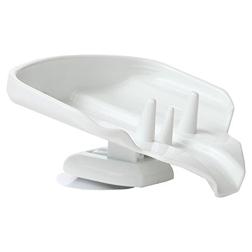Home-X Self-Draining Soap Holder, Drip-Free Suction Cup Soap Dish