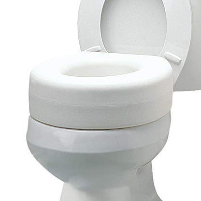 Lumex Raised Toilet Seat, 4.5" Riser, Non-Locking, Fits Most Toilets