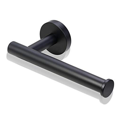Bathroom Hardware Set 3 Piece-Robe Hook, Hand Towel Holder and Toilet Paper Holder for Bathroom Towel Rack Heavy Duty Towel Hanger Wall Mounted Bathroom Fixtures, Stainless Steel Matte Black - color: Matte Black-3