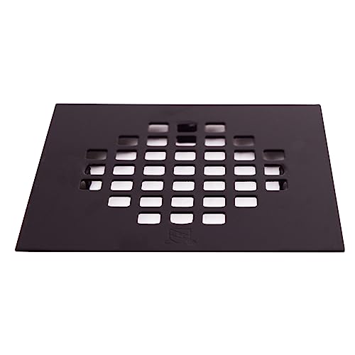 Westbrass 2" Sch 40 PVC Shower Drains with 4-1/4" Square Cover, Oil Rubbed Bronze, D206PS-12 - color: Oil Rubbed Bronze