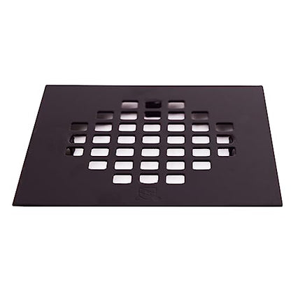 Westbrass 2" Sch 40 PVC Shower Drains with 4-1/4" Square Cover, Oil Rubbed Bronze, D206PS-12 - color: Oil Rubbed Bronze