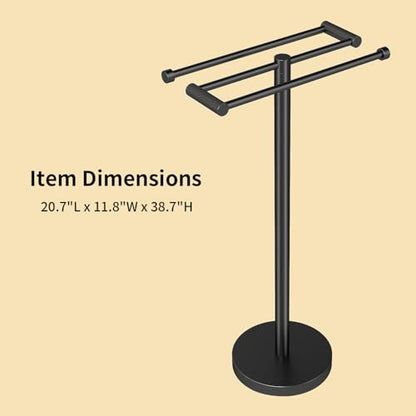 Freestanding Towel Rack Floor Tall Bath Towel Holder, Big Modern Towel Drying Holder Stand - size: 20.7inch-3 Bars