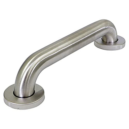 Brushed Metal Grab Bars For Bathroom, Strong Shower Handle And Bath Handle For Safety, Shower Grab Bars For Seniors, Safety Bars For Shower Chair Bench, Shower Handle For The Elderly, Great Toilet Bar - size: 18"