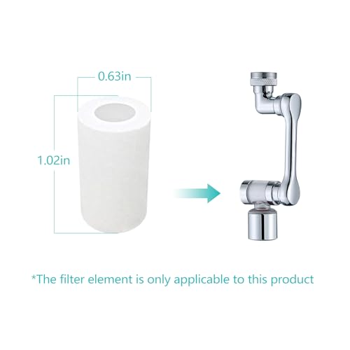 5Pcs Filter Elements, for 1080°Swivel Faucet Aerator Extension with Filter