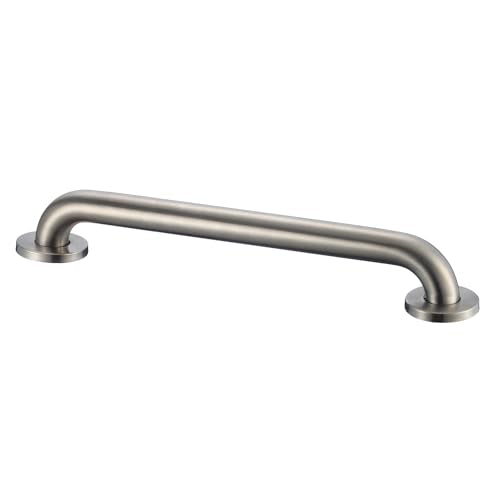 Stardrix 18-Inch ADA Compliant Grab Bar, 1.5" Diameter, Concealed Mounting Flanges, Handicap Friendly, Commercial & Residential Bathrooms, Brushed Stainless Steel - color: Brushed, size: 18"