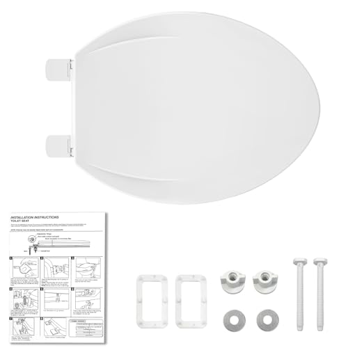 Toilet Seat, Elongated Toilet Seat with Toddler Seat Built in, Potty Training Toilet Seat Elongated Fits Both Adult and Child, with Soft Close, Never Loosen, Easy Install and clean - White - color: White, size: Elongated with Toddler Seat
