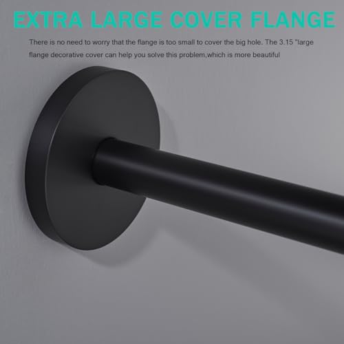 Shower Arm,16 Inch Rain Shower Head Extension Extender, With Flange and Teflon Tape, Made of Thicken Stainless Steel for Bathroom Rainfall Shower,Matte Black,SE-91088-16MB - color: Matte Black(91088)