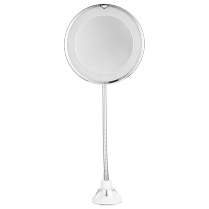 10X Magnifying LED Lighted Makeup Mirror 7-Inch Bathroom Vanity Mirror with Suction Cup for Cosmetic Application and Personal Grooming
