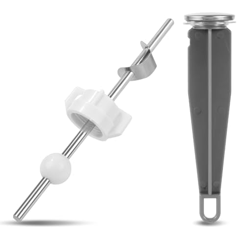 2pcs Pop Up Stopper Assembly with Plug for Price Pfister & Popular Band | Sink Drain Parts, Bathroom Sink Stopper Replacement, Pivot Ball Rod & Plug, Durable Sink Drain Repair Kit, White & Grey - color: White,grey