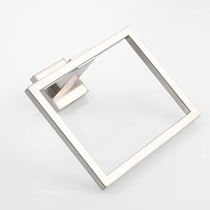 Stainless Steel Square Towel Ring Brushed Nickel Hand Towel Holder for Bathroom Wall Mount, SBH239NA - color: Brushed Nickel