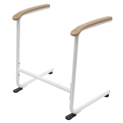 Chair Lift Assist for Elderly, Couch Stand Assist for Seniors Standing Aids Supports Devices, Heavy Duty Mobility Assistance Frame Freestanding, Bathroom Toilet Safety Rail 330 lbs Capacity, Ergonomic Handles White, 24" x 19.5" x 25.6"