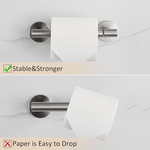 BGL Toilet Paper Holder Brushed Nickel Wall Mount, Brush Nickel Bathroom Toilet Paper Holder Brushed Nickel SUS 304 Stainless Steel, Double Post Pivoting Toilet Paper Roll Holder for Bathroom RV - color: Brushed Nickel