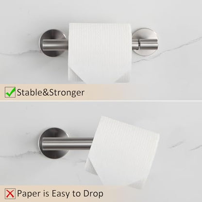 BGL Toilet Paper Holder Brushed Nickel Wall Mount, Brush Nickel Bathroom Toilet Paper Holder Brushed Nickel SUS 304 Stainless Steel, Double Post Pivoting Toilet Paper Roll Holder for Bathroom RV - color: Brushed Nickel