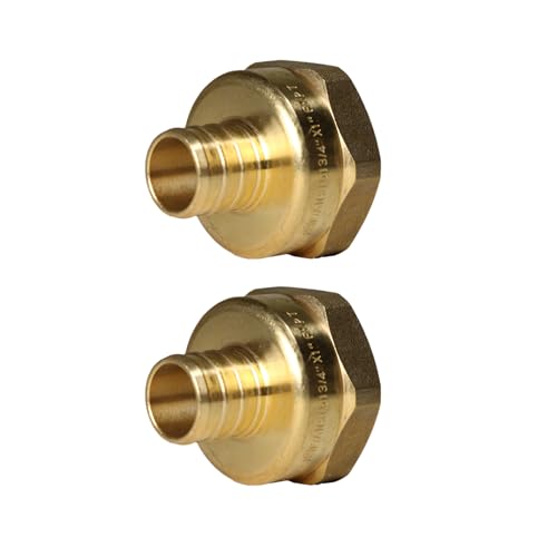 2 Pack XFITTING 3/4 inch Pex x 1 inch Female NPT Adapter Pex FNPT - size: 3/4" Pex x 1" Female