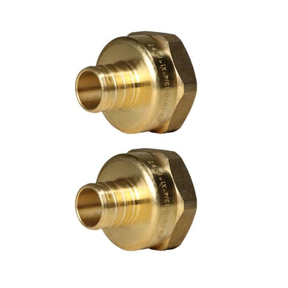 2 Pack XFITTING 3/4 inch Pex x 1 inch Female NPT Adapter Pex FNPT - size: 3/4" Pex x 1" Female