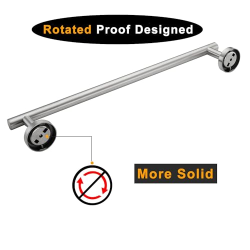 Nolimas Brushed Nickel Bath Towel Bar Single Bars Towel Rack Rod Classic Wall Mounted SUS304 Stainless Steel Toilet Kitchen Bathroom Towel Holder Towel Shelf Single Layer,24 inches-2 Pack - color: Brushed Nickel, size: 24inch 2Pack