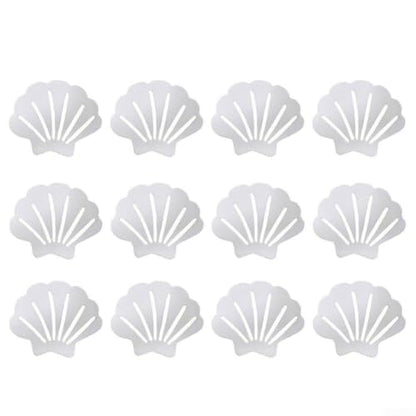 Anti Slip Bath Stickers For Shower Floor Safety, Non Slip Grip Tape Strips, Clear Textured Decals For Bathtub, 12 Pieces Shell Shape(Clear) - color: Clear