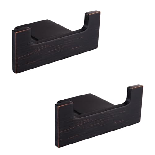 RANDOM Double Towel Hooks for Bathroom Wall Hook Heavy Duty Coat Robe Clothes Towel Sponges Hooks Holder SUS304 Stainless Steel Wall Mount Bathroom Kitchen Accessories 2 Pack Oil Rubbed Bronze - color: Double Hooks-Oil Rubbed Bronze