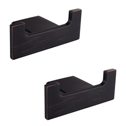 RANDOM Double Towel Hooks for Bathroom Wall Hook Heavy Duty Coat Robe Clothes Towel Sponges Hooks Holder SUS304 Stainless Steel Wall Mount Bathroom Kitchen Accessories 2 Pack Oil Rubbed Bronze - color: Double Hooks-Oil Rubbed Bronze
