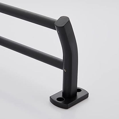 Black Double Towel Bar, Hand Towel Rack for Bathroom Wall Mounted Towel Hanger, Matte Black Bath Towel Rod,12 Inch - size: 12 Inch Double Bar