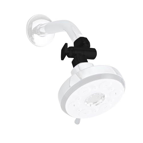 Shower Head Elbow Adapter, 360° Adjustable Stainless Steel Extension Arm, Rust-Resistant Shower Head Connector for Fixed and Rain Shower Heads (Black) - color: Black
