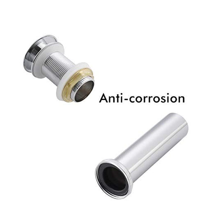 KES Bathroom Sink Drain Pop Up Drain Without Overflow Vessel Sink Vanity Stopper Polished Chrome, All Metal Rustproof Brass and 304 Stainless Steel, S2008D-CH - color: Polished Finish, style: NO Overflow (Big Cap)