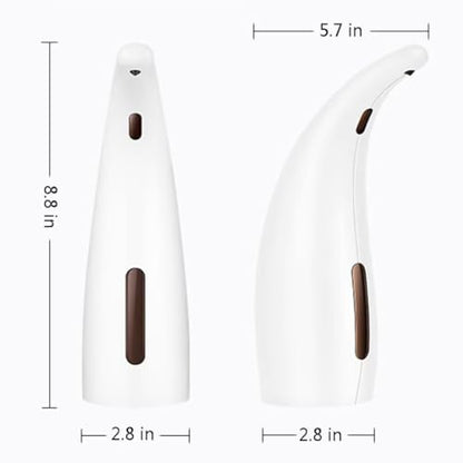 Soap Dispenser,Touchless Bath Kitchen Countertop Automatic Soap Dispenser with Infrared Motion Sensor,IPX6 Waterproof.Perfect for Bathroom and Kitchen. - color: White-fixed Dispenser